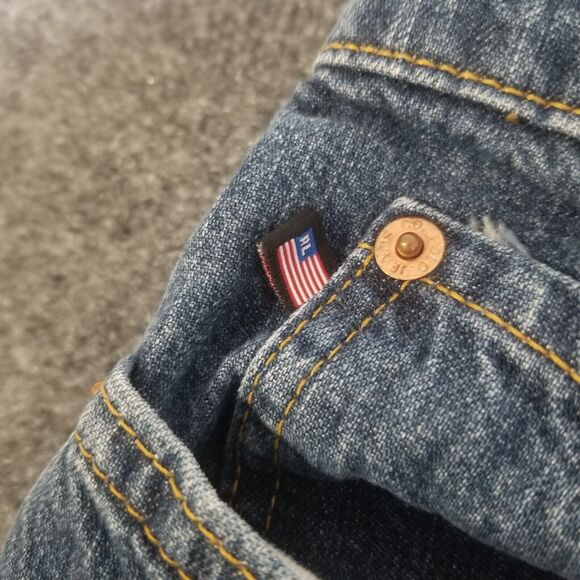 Ralph Lauren Saturday Jeans Womens 14 Straight Vintage 90s Baggy Blue - Picture 4 of 10